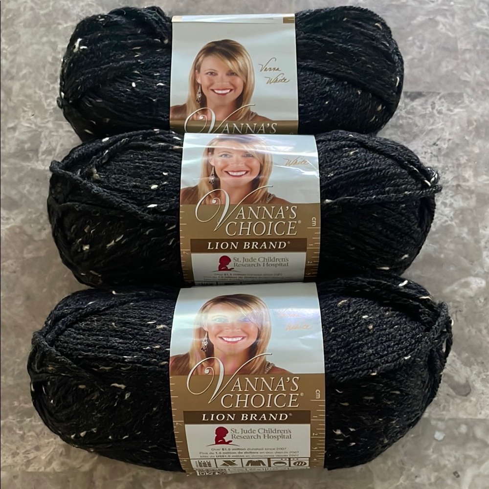 Lion Brand Vanna's Choice Yarn in Black